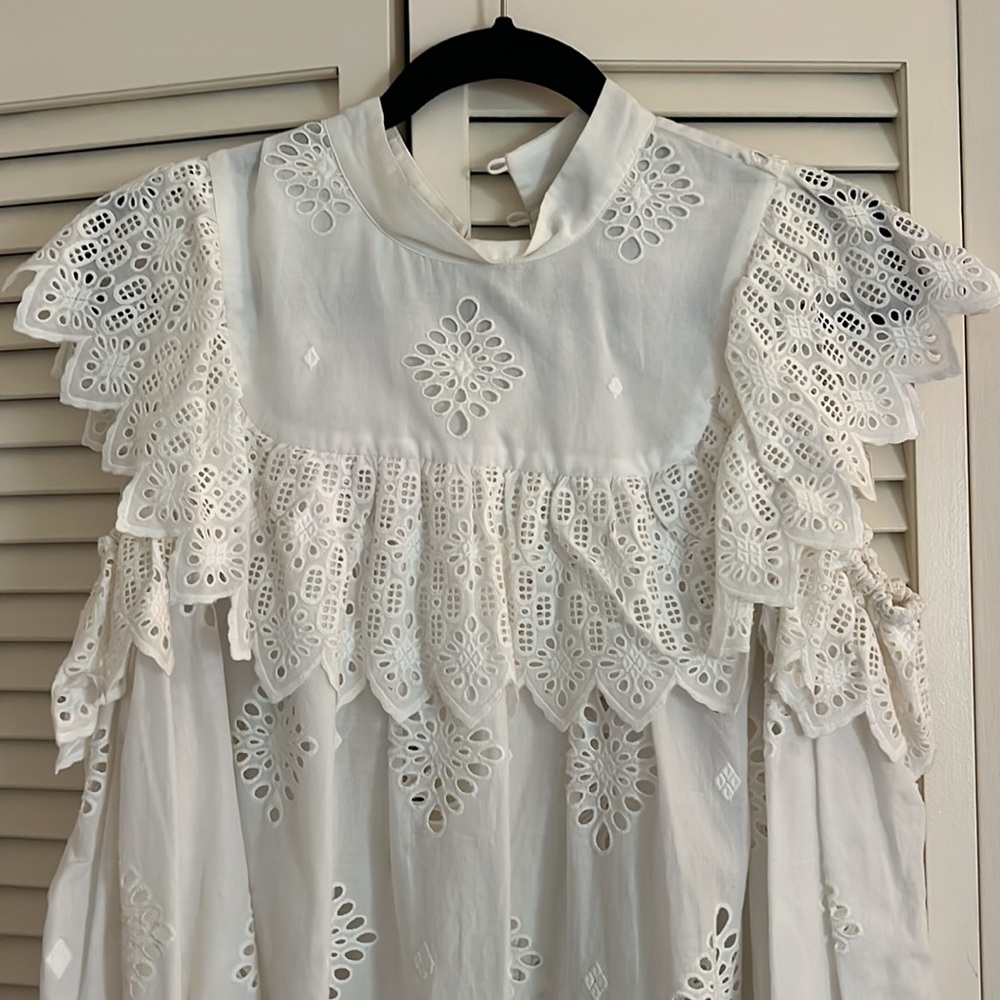 Sea New York, white, beautiful lace blouse with so much details - Picture 2 of 6